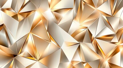 Abstract Gold and White Geometric Background