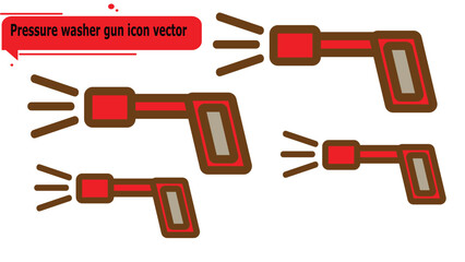  Pressure washer gun icon vector