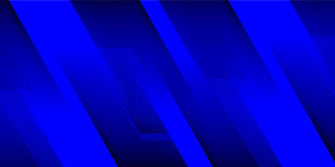 Obraz premium Blue diagonal geometric overlay layer background with lines pattern. Abstract Diagonal rectangle shape graphic elements. Modern banner backdrop template design with space for text. Vector illustration