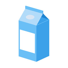 Milk Carton with Blue Label