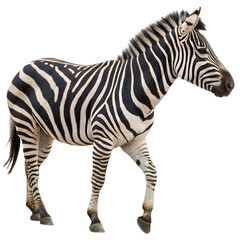Obraz premium Zebra isolated on transparent background