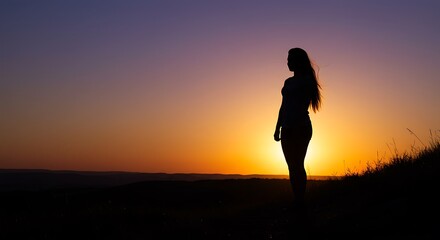 Fototapeta premium Sunset Silhouette: Serene Reflection AI Generated