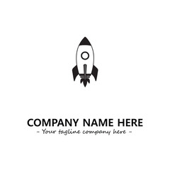 Rocket silhouette logo company design vector illustration