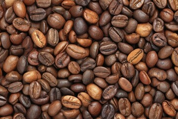Naklejka premium Roasted coffee beans close-up (4)
