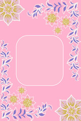 Delicate elegance woven in vintage charm flower frame.