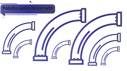  Production pipeline line icon vector