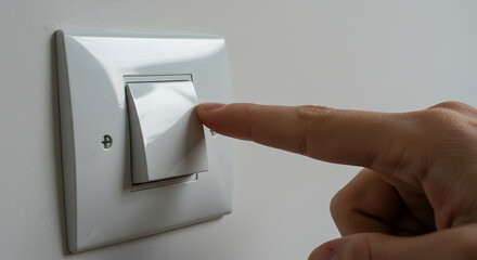 light switch,  turning on,  finger, Finger about to turn on a light switch
