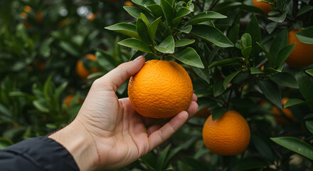 orange,  oranges,  citrus fruit, Hand Picking Fresh Orange from Tree