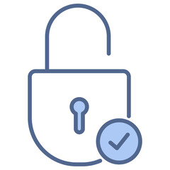 Padlock Blue Icon