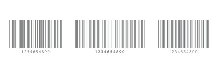 Barcode vector icon set. Retail barcodes collection.