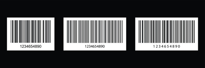 Set of barcode vector icon. Trendy bar code for web icon. Abstract barcode vector icon illustration. Bar code