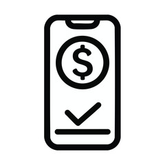 Mobile payment completed illustration