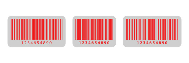 Barcode vector icon set. Retail barcodes collection.