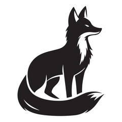 Alert Fox Silhouette Vector Art for Nature and Animal Themes