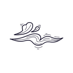 Abstract lines and shapes evoke a sense of flow and movement, symbolizing breath and tranquility.