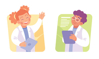 Cheerful Medical Professionals in Lab Coats, showing teamwork and commitment to healthcare