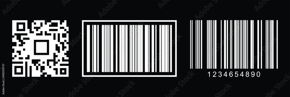 Wall mural qr code vector. fake qr code icon.