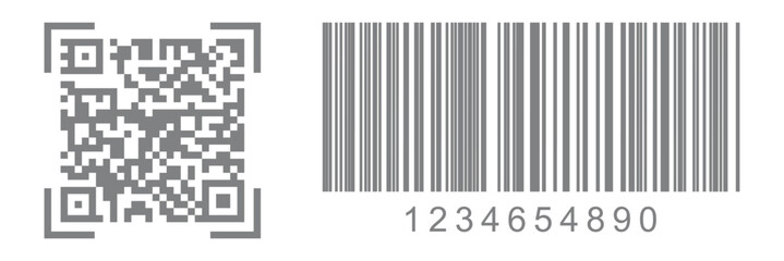 QR code icon Simple thin outline