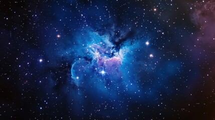 Stunning cosmic scene filled with vibrant stars and colorful nebulae in a vast dark universe