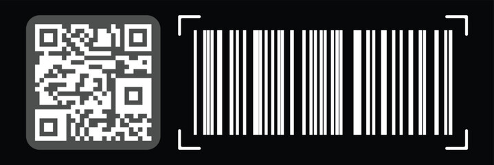 qr code vector. fake qr code icon.