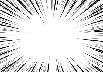 Obraz premium マンガの集中線背景