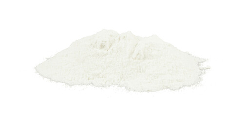 pile of white flour isolated on white or transparent png