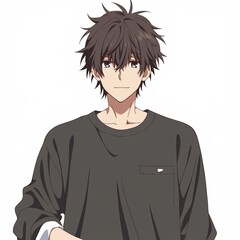 Fototapeta premium アニメ調の美青年の切り抜き用素材