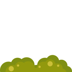 Green Bush With Flower Illustration