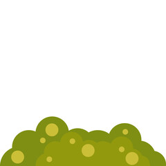 Obraz premium Green Bush With Flower Illustration