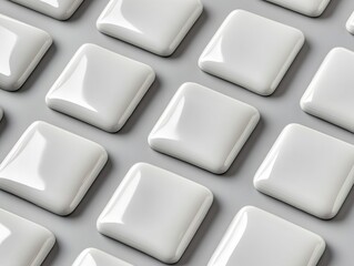 Geometric pattern of blank white squares