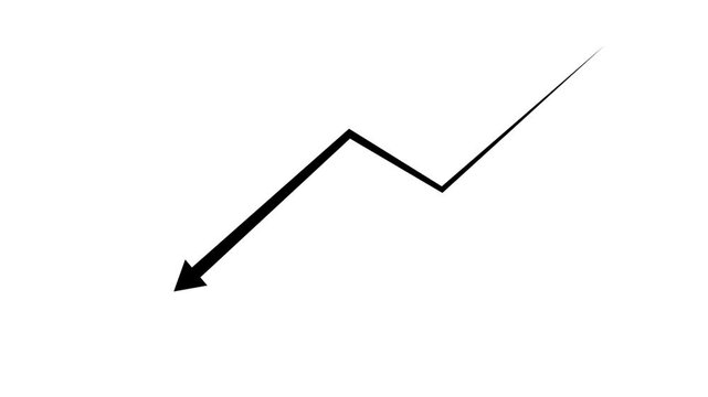 Money crisis icon,Financial crisis icon,Dollar rate decrease vector line icon,Money symbol with down arrow.Falling business losses with dollar icon