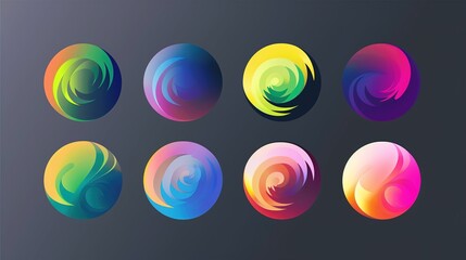 Obraz premium Gradients suitable for LOGO design
