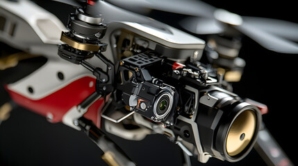 Fototapeta premium Close Up of A Highly Detailed Space Drone Equipped Wit A7a8c5f0 286e 40e0 8489 D299771f731c 2