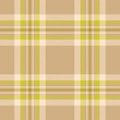 Elegant beige and lime green plaid pattern.  Perfect for textile design, wallpaper, or website backgrounds.  Subtle yet stylish, this seamless texture evokes feelings of calm and sophistication.