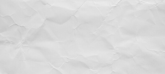 Abstract white crumpled and creased recycle paper texture background