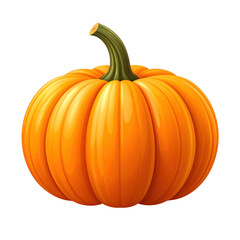 Obraz premium Vibrant Orange Pumpkin with Detailed Curves and Textures Ideal for Autumn Themes, Harvest Celebrations, and Seasonal Decorations Crafts