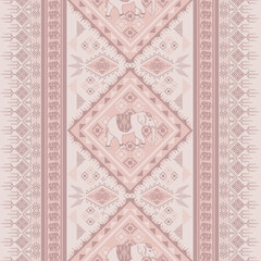 popular elephant pattern in asian style this elephant graphic is fashionable in thailand india and south east asia and this elephant and baby elephant can be for textile industry and any package