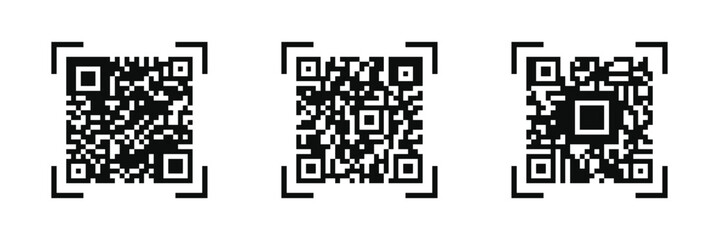 Fototapeta premium Qr code on white background