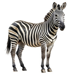 Fototapeta premium Zebra isolated on transparent background