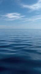 Fototapeta premium Serene Blue Waters Under Gentle Sky Above