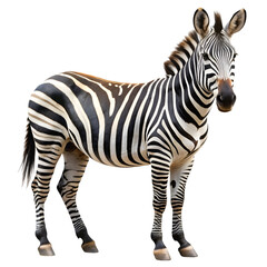 Zebra isolated on transparent background
