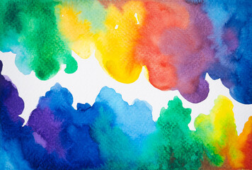 abstract colorful artistic bright rainbow background brushwork color art design illustration watercolor painting bright texture pattern wallpaper graphic pride love lgbt banner flag surface modern art