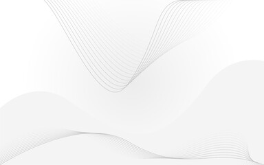 Abstract wavy line decorative design isolated on white fluid background