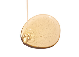round drop gel serum on a white background