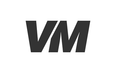 VM Techno Editable Font Logo For Corporate Branding. Bold, Futuristic Design With Unique Typographic Ideas. Minimal Custom Type And Dynamic Letter