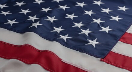 American flag closeup view