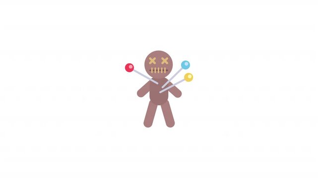 Voodoo doll halloween icon