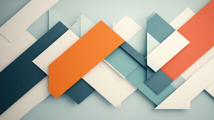Abstract geometric shapes in various colors