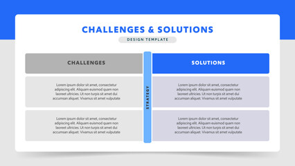 Challenge and Solution Comparison Table Business Infographic