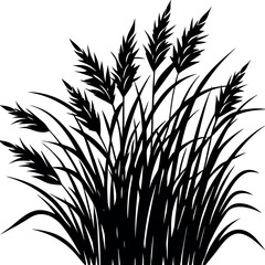 Grass Silhouette Vector &ndash; Nature Border Clipart Design
